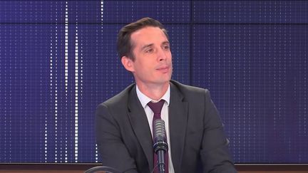 Jean-Baptiste Djebbari,&nbsp;ministre délégué chargé des Transports était l'invité du "8h30 franceinfo", mardi 14 septembre 2021. (FRANCEINFO / RADIOFRANCE)