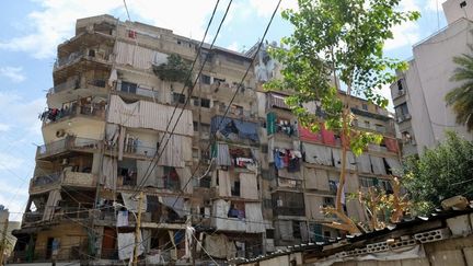 Le quartier populaire de Khan Dak al Ghamik, dans la capitale libanaise, près d'une semaine après la double explosion. (NATHANAEL CHARBONNIER / FRANCE-INFO)