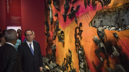 François Hollande visite le Mémorial ACTe à Pointe-à-Pître, le 10 mai 2015
 (NICOLAS DERNE / POOL / AFP)