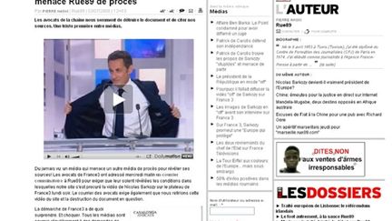 Rue 89 avait diffusé la vidéo "off" de Nicolas Sarkozy sur France 3