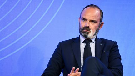 Edouard Philippe lors d'un débat du Sommet&nbsp;du Grand Paris, le 29 septembre 2020, dans la capitale française. (BERTRAND GUAY / AFP)