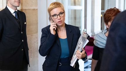 Clémentine Autain, le 21 novembre 2018, à l'Assemblée nationale. (CHRISTOPHE MORIN / MAXPPP)