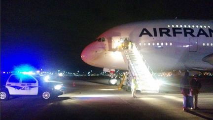 Le vol 65 d'Air France au départ de Los Angeles pour Paris s'est posé à Salt Lake Cityt, le 17 novembre 2015. (AFP)