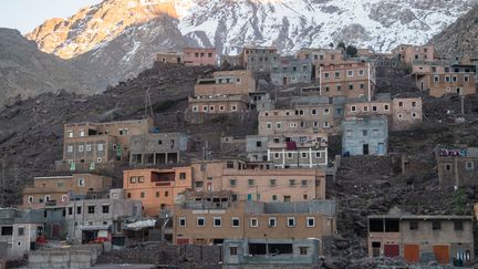 Le village d'Imlil (Maroc), près duquel deux randonneuses scandinaves ont été assassinées, dans la nuit du 16 au 17 décembre 2018.&nbsp; (FADEL SENNA / AFP)