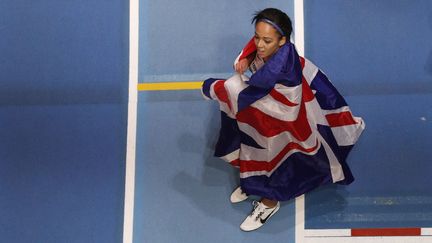 La Britannique Katarina Johnson-Thompson (ADRIAN DENNIS / AFP)