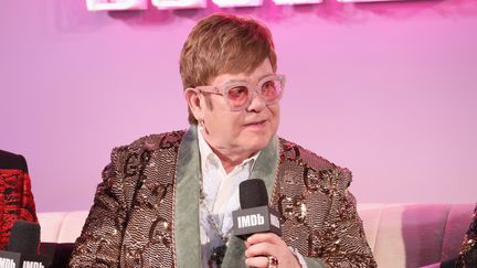 Elton John, le 24 février 2019 à Los Angeles (Etats-Unis). (RICH POLK / GETTY IMAGES NORTH AMERICA / AFP)