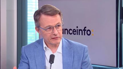 Dominique Schelcher, président de Système U sur franceinfo mardi 14 juin. (FRANCEINFO / RADIOFRANCE)