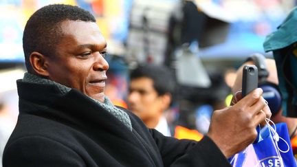 L'ancien footballeur Marcel Desailly assiste &agrave; un match &agrave; Londres, le 30 avril 2014. ( REX / SIPA )