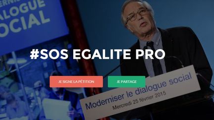 Une p&eacute;tition et un site internet ont &eacute;t&eacute; lanc&eacute;s pour protester contre les reculs du projet de loi sur le dialogue social en mati&egrave;re d'&eacute;galit&eacute; professionnelle. (EGALITE.PARITEMAINTENANT.FR)