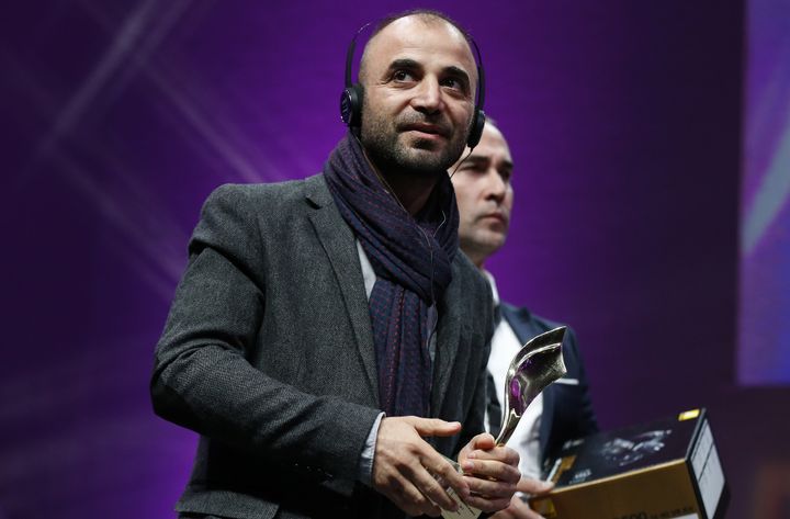 Le Prix Bayeux-Calvados des correspondants de guerre récompense Ali Arkadi
 (CHARLY TRIBALLEAU / AFP)