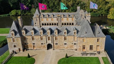 Le château du Rocher Portail (Ille-et-Vilaine) en 2022. (DAMIEN MEYER / AFP)