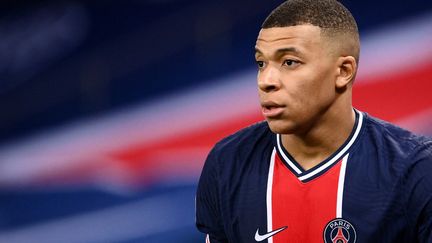 Kylian Mbappé lors de la défaite du PSG face à Monaco (0-2), le 21 février 2021.  (FRANCK FIFE / AFP)