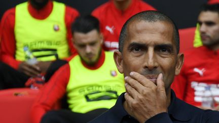 L'entraîneur du Stade Rennais Sabri Lamouchi (DAMIEN MEYER / AFP)