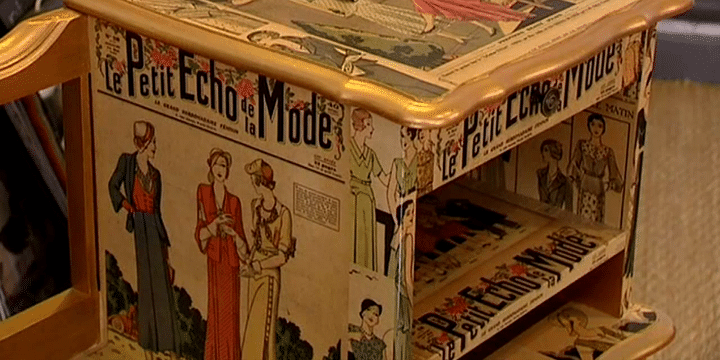 Une table de chevet revisitée par l'artiste.
 (France 3 / Culturebox)