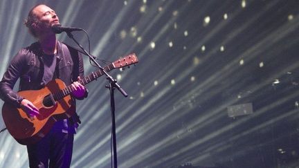 Thom Yorke de Radiohead sur la scène du Festival de Coachella le 15 avril 2017 
 (VALERIE MACON / AFP)