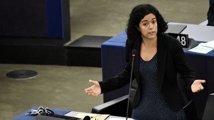 Manon Aubry au Parlement européen le 17 septembre 2019.&nbsp; (ALEXANDRE MARCHI / MAXPPP)