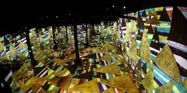 Exposition Klimt à l'Atelier des Lumières à Paris (2018)
 (FRANCOIS GUILLOT / AFP)