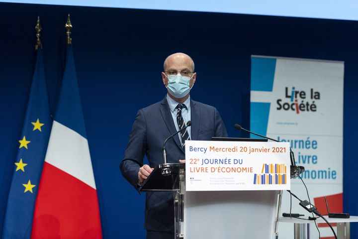 &nbsp;Jean-Michel Blanquer lors de la remise du prix de la 22e Journée du Livre d'Economie.&nbsp; (PIERRE PERUSSEAU / BESTIMAGE / 00511627)