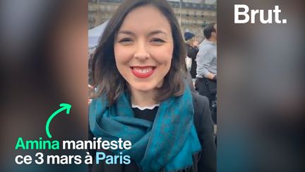 Ce 3 mars à Paris, les manifestants sont venus soutenir les mobilisations algériennes. Présente dans le cortège, Amina a fait part de ses convictions.