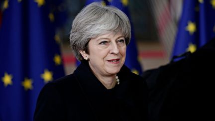 &nbsp;Theresa May au sommet de l'Union européenne à Bruxelles, le 14 décembre 2017. (ALEXANDROS MICHAILIDIS / SOOC / AFP)