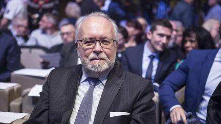 Le conseiller régional d'Ile-de-France Wallerand de Saint-Just lors du lancement de la campagne européenne du RN, le 13 janvier 2019 à Paris. (YANN CASTANIER / HANS LUCAS / AFP)