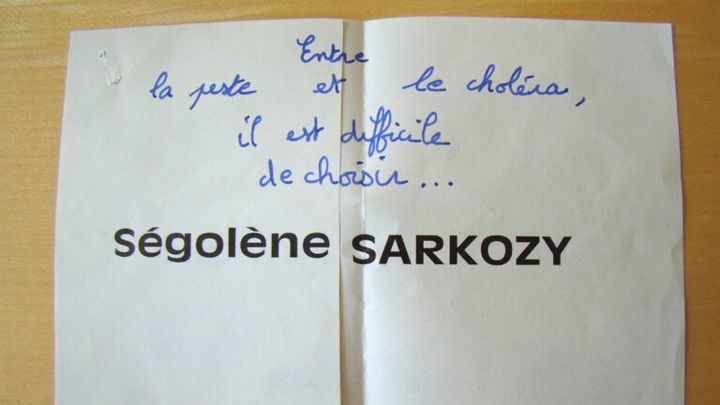 Invalid ballot kept in the departmental archives of Val d'Oise, from the 2007 presidential election (VAL D'OISE DEPARTMENTAL ARCHIVES)