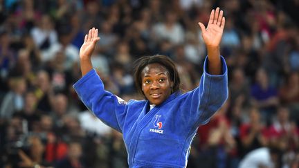 La Fran&ccedil;aise&nbsp;Clarisse Agbegnenou, lors des championnats d'Europe de judo, &agrave; Montpellier (H&eacute;rault)&nbsp;, le 25 avril 2014.&nbsp; (PASCAL GUYOT / AFP)