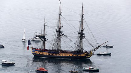 L'Hermione, avril 2018
 (VALERY HACHE / AFP)