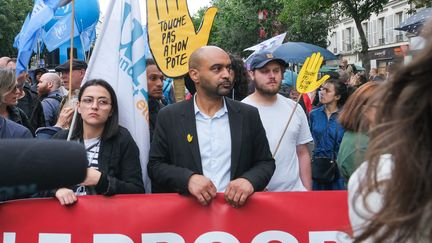 Le président de SOS Racisme, Dominique Sopo, lors d'une manifestation contre l'extrême droite, à Paris, samedi 15 juin. (CELINE DUONG / HANS LUCAS via AFP)