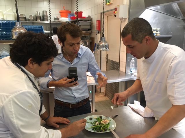 Mauro Colagreco, Laurent Mariotte et Rafael Gomes (Laurent Mariotte / Radio France)