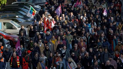 La manifestation à Paris le 15 avril 2023. (GEOFFROY VAN DER HASSELT / AFP)