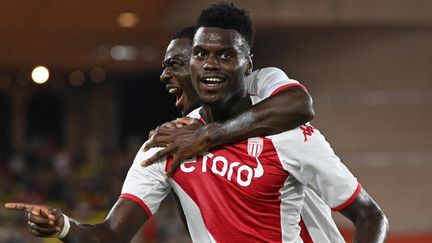 Benoît Badiashile lors de la victoire de l'AS Monaco contre l'Olympique Lyonnais, le 11 septembre 2022. (CHRISTOPHE SIMON / AFP)