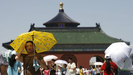 Le 11 novembre est dédié aux célibataires en Chine. Les parents tentent de trouver un conjoint à leur enfant dans le parc qui entoure le Temple du Ciel à Pékin. (PETER PARKS/AFP)