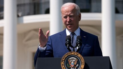 Le président américain, Joe Biden, lors d'un discours à la Maison Blanche, à Washington (Etats-Unis), le 5 août 2021. (WIN MCNAMEE / GETTY IMAGES NORTH AMERICA / AFP)