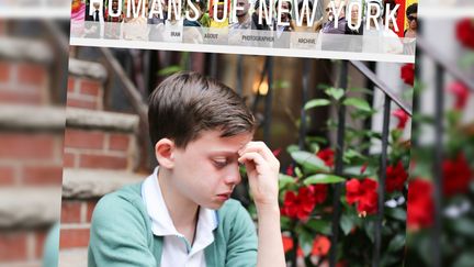 Un petit gar&ccedil;on homosexuel t&eacute;moigne de son inqui&eacute;tude pour son avenir, dans le cadre du projet "Humans of New York", le 3 juillet 2015. (BRANDON STANTON / HUMANS OF NEW YORK)