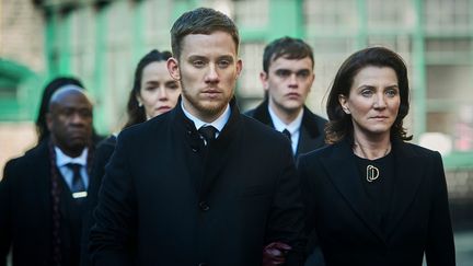 Lucian&nbsp;Msamati,&nbsp;Valene&nbsp;Kane, Brian&nbsp;Vernel, Joe Cole et Michelle&nbsp;Fairley. Joe Cole incarne le fils du patriarche de la drogue, assassiné dans "Gangs of London".&nbsp; (AMC / SKY)