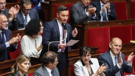 Maxime Minot, député LR de l'Oise, le 5 juin 2019 à l'Assemblée nationale. (JACQUES DEMARTHON / AFP)