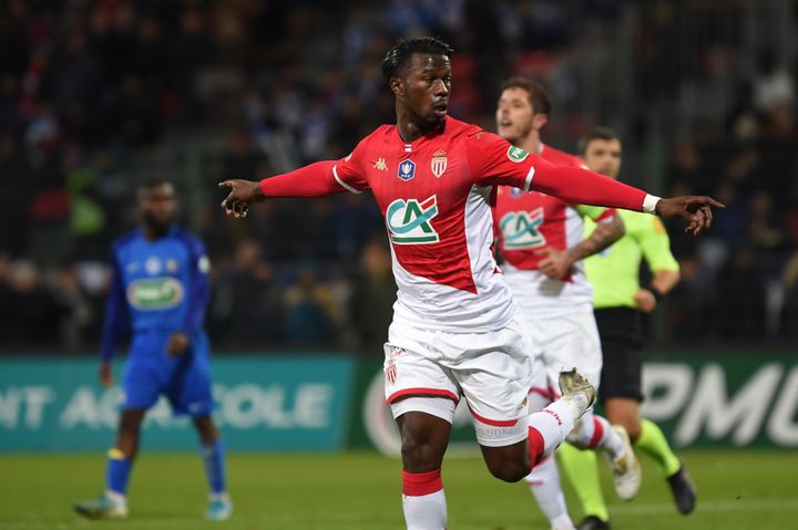 Keita Baldé a inscrit les 4 premiers buts de Monaco en Coupe de France. (GUILLAUME SOUVANT / AFP)