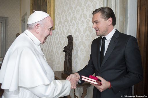 Leonardo DiCaprio au Vatican le 28 janvier 2016 (AFP - Osservatore Romano)