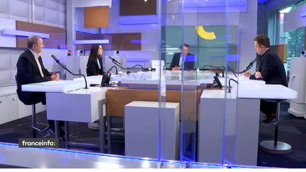 Les informés du matin du mardi 24 mars 2021 :&nbsp;autour de Marc Fauvelle et Renaud Dély, Ivanne Trippenbach, journaliste politique à L'Opinion et Pascal Jalabert, rédacteur en chef du bureau d'information générale des journaux du Groupe Ebra. (FRANCEINFO)