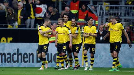 La joie des joueurs de Dortmund (LEON KUEGELER / ANADOLU AGENCY)