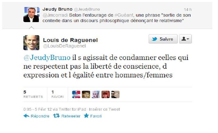 Capture d'écran du tweet de Louis de Raguenel (DR)