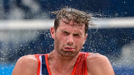 Il fait très très très chaud sur les épreuves du beach-volley.&nbsp; (MARTIN BERNETTI / AFP)