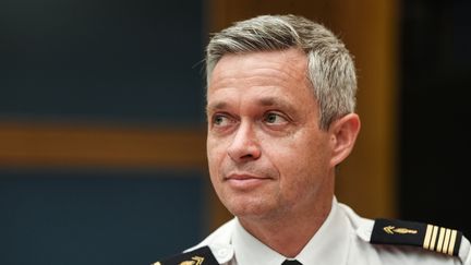 Le général Lionel Lavergne lors de son audition devant la commission des lois du Sénat à Paris, le 30 juillet 2018.&nbsp; (ALAIN JOCARD / AFP)