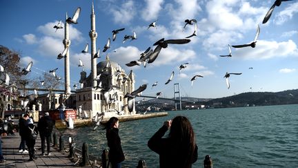 Sur les bords du Bosphore, à Istanbul (Turquie), le 2 janvier 2017. (OZAN KOSE / AFP)