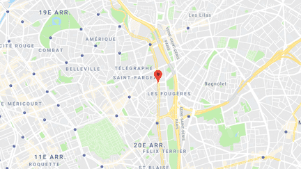 L'affrontement a eu lieu boulevard Mortier, entre les 19e et 20e arrondissements de Paris. (CAPTURE D'ECRAN GOOGLE MAPS)