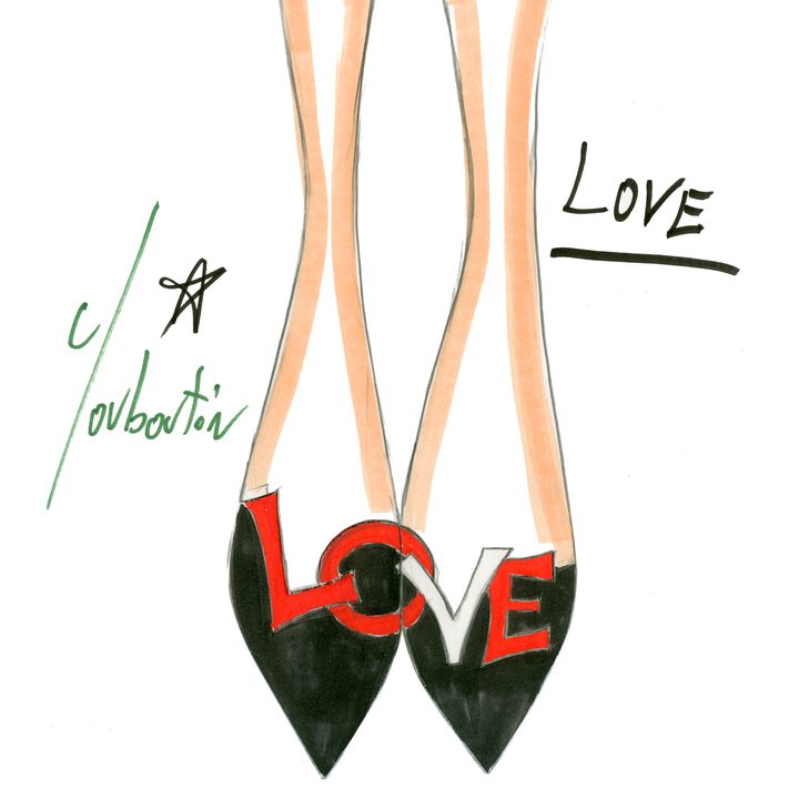 Croquis du modèle Love. (CHRISTIAN LOUBOUTIN)