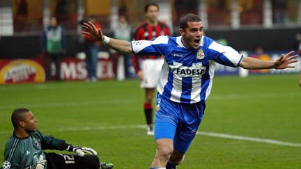 Walter Pandiani et les siens avaient crucifié le Milan AC 4-0 en 2004 après avoir perdu 4-1 à l'aller. (PHILIPPE DESMAZES / AFP)