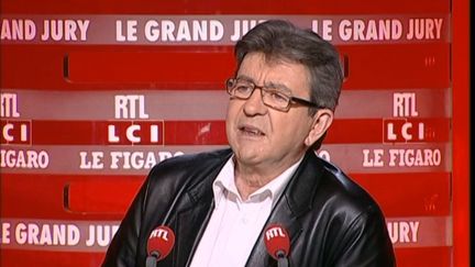 Jean-Luc M&eacute;lenchon sur le plateau du "Grand Jury" de RTL et LCI, dimanche 17 mai 2015. (RTL / LCI )