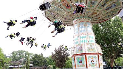 Le Jardin d'acclimatation de Paris avec de nouvelles attractions pour sa réouverture le 1er juin 2018. (MAXPPP)